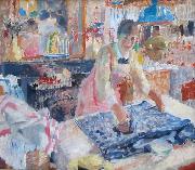 Rik Wouters Woman Ironing oil